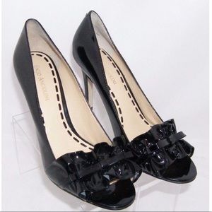 Enzo Angiolini Mielee peep toe ruffle ribbon pump